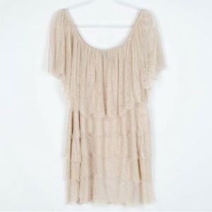 Mango Tiered Lace dress Medium